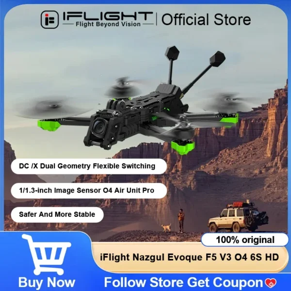 iFlight Nazgul Evoque F5 V3 O4 HD 6S FPV Drone BNF DC/X Dual Geometry Flexible Switching Borg Mini F7 FC Mini 60 ESC Quadcopter